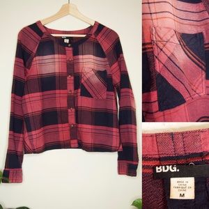 Urban Outfitters BDG Oversized Crop Flannel size M